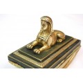 Garnitura de birou Egyptian Revival | cca 1830 | bronz dore | Franta